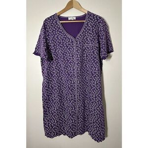 B.G. Street 100% Cotton Short Sleeve Floral Nightgown Womens M/L NWT 5081